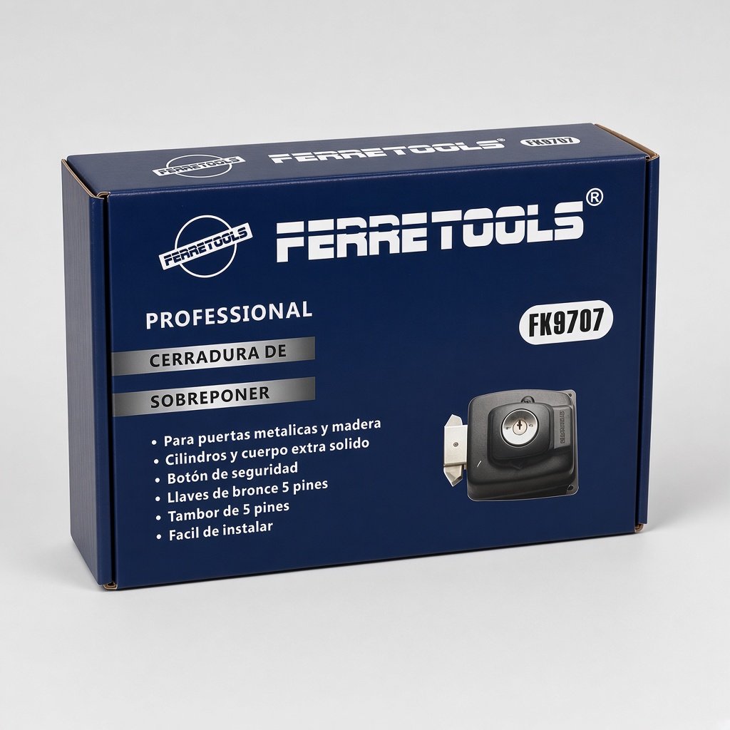 Chapa de portón Ferretools FK9707 sobreponer profesional