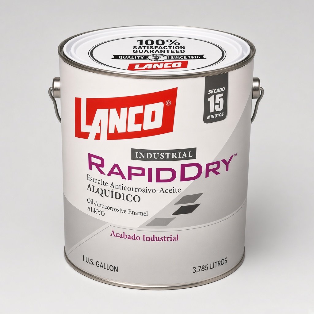 Esmalte anticorrosivo Lanco Rapid Dry negro 1 galón