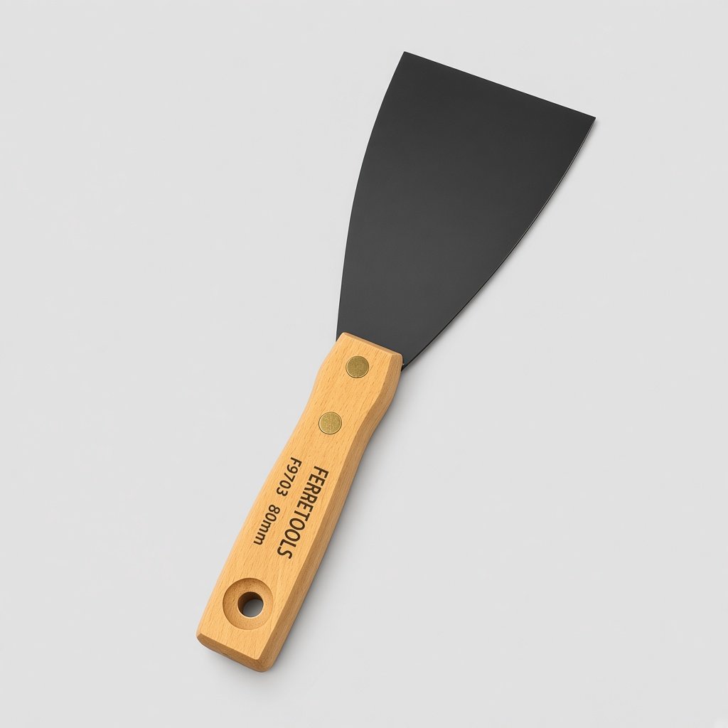 Espátula Ferretools 80 mm mango madera
