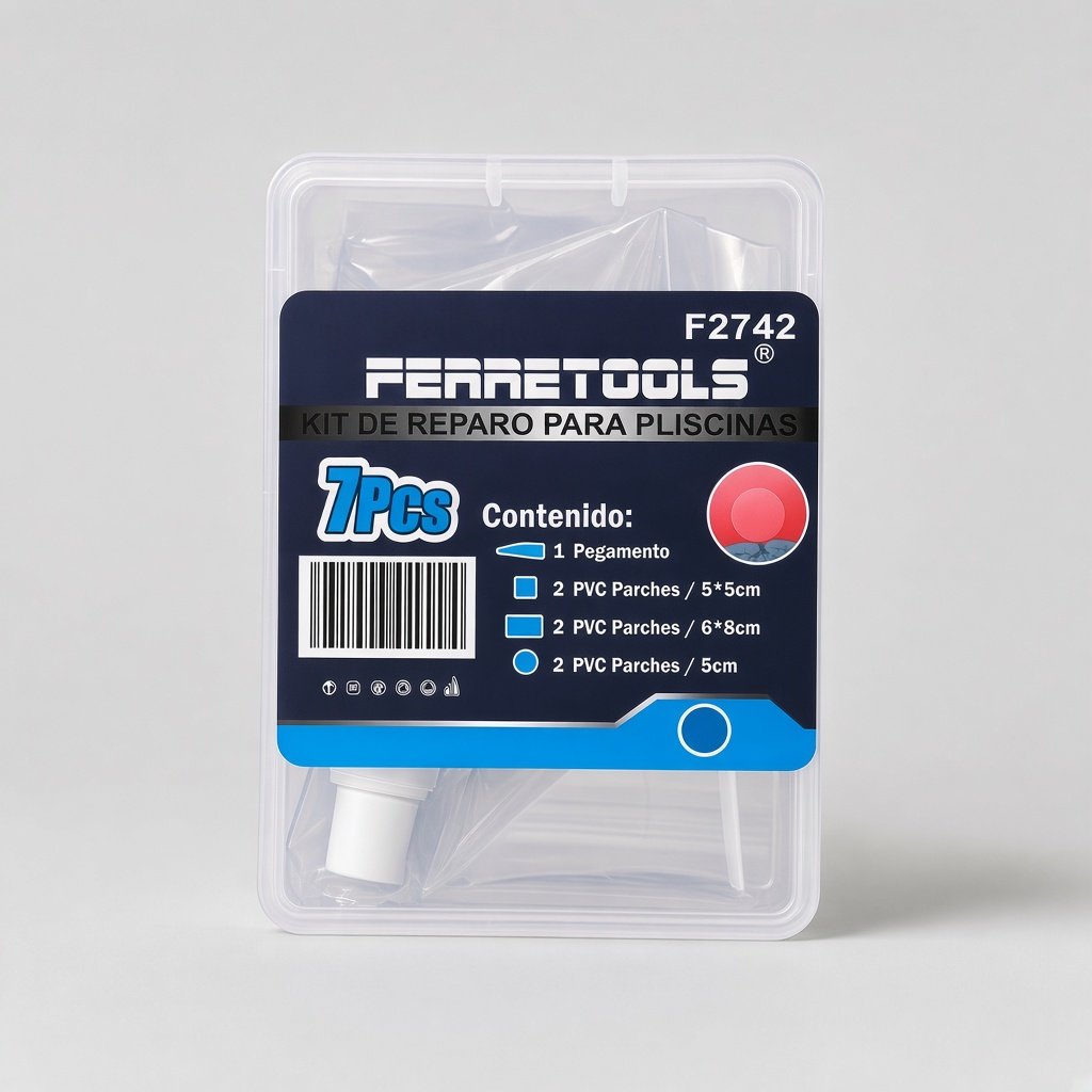 Kit de reparación para piscinas Ferretools 7 piezas