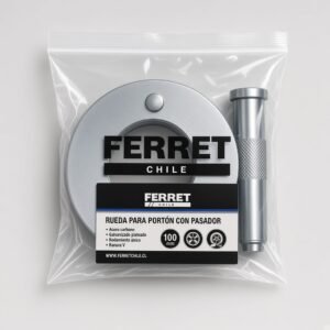Rueda para portón Ferret con pasador 100 mm